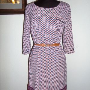 MERONA Womens Blue and Red Dress Size M Dress
